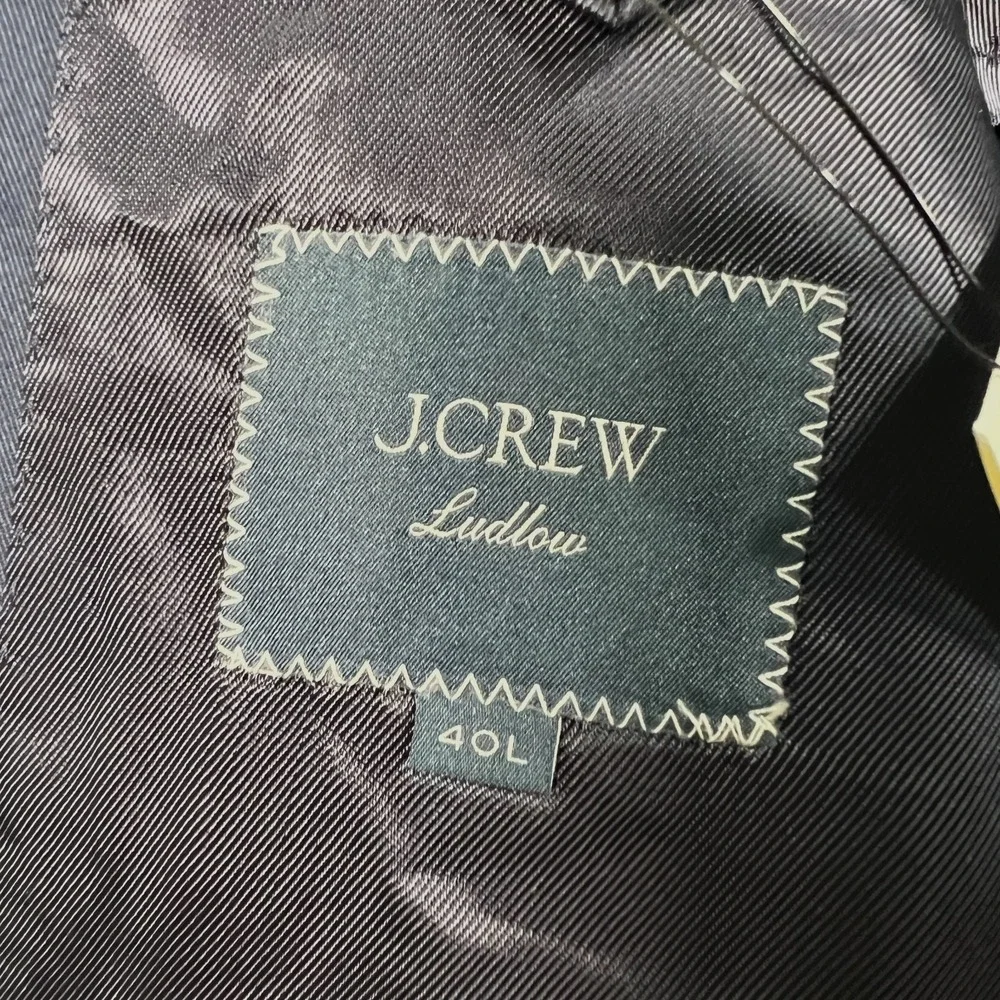 J Crew Ludlow Navy Blue Blazer Mens 40L New Suit Jacket Slim Fit Cotton Chino